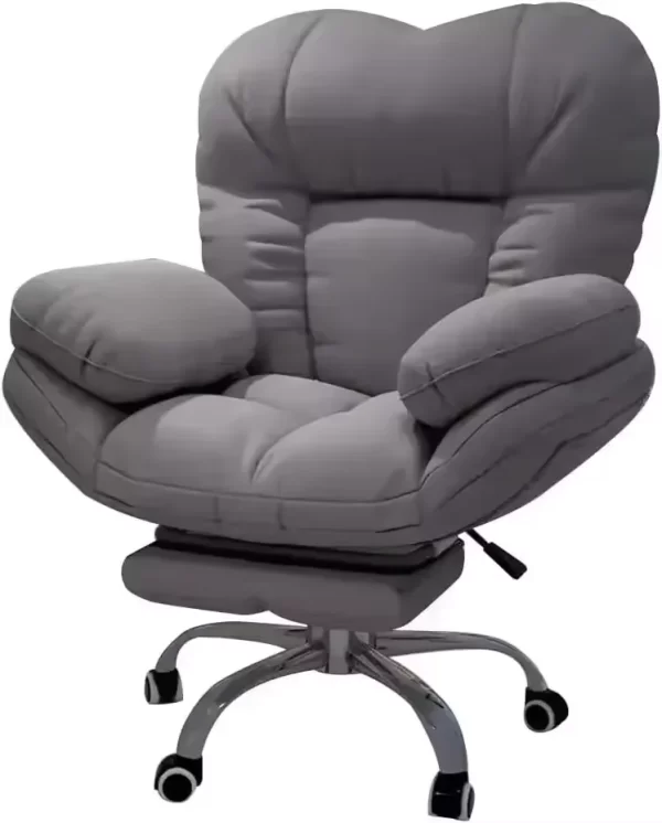Dark Gray Recliner Gaming Chair with Adjustable Lift – Comfortable Home Office & Living Room Armchair - Image 11