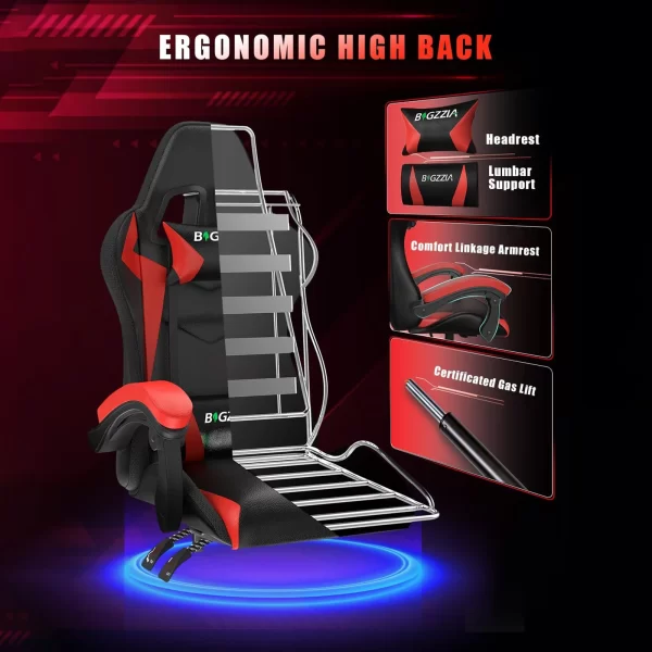 Spectra RGB Gaming Chair – LED Recliner with Headrest - Image 4