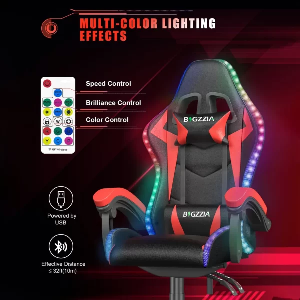 Spectra RGB Gaming Chair – LED Recliner with Headrest - Image 3