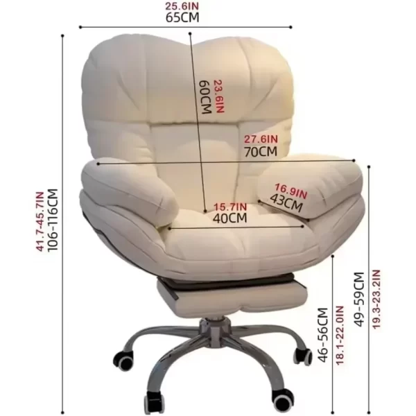 Dark Gray Recliner Gaming Chair with Adjustable Lift – Comfortable Home Office & Living Room Armchair - Image 3