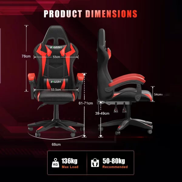 Spectra RGB Gaming Chair – LED Recliner with Headrest - Image 5
