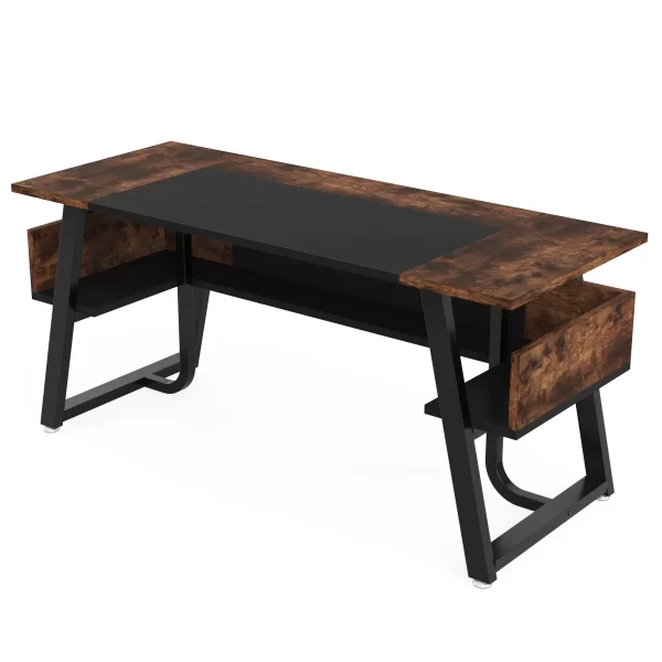 Tribesigns 63" Executive Computer Desk with Storage Shelves – Spacious Home Office Workstation - Image 7