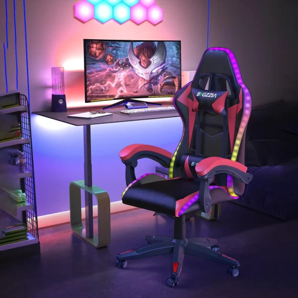 Spectra RGB Gaming Chair – LED Recliner with Headrest