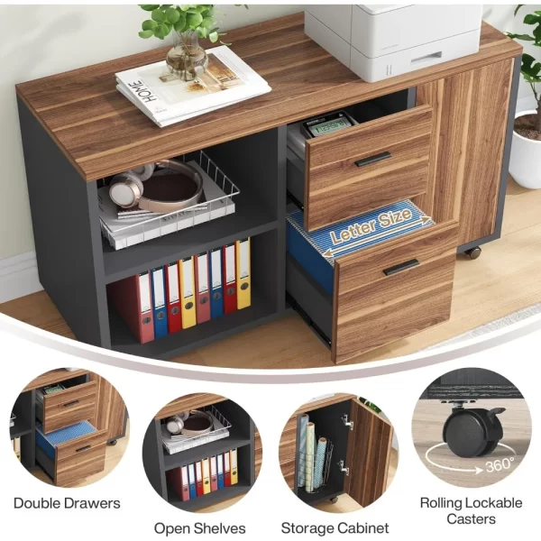 “Summit Pro 2-Piece L-Shaped Executive Desk & File Cabinet Set – 70” Office Workstation” - Image 5